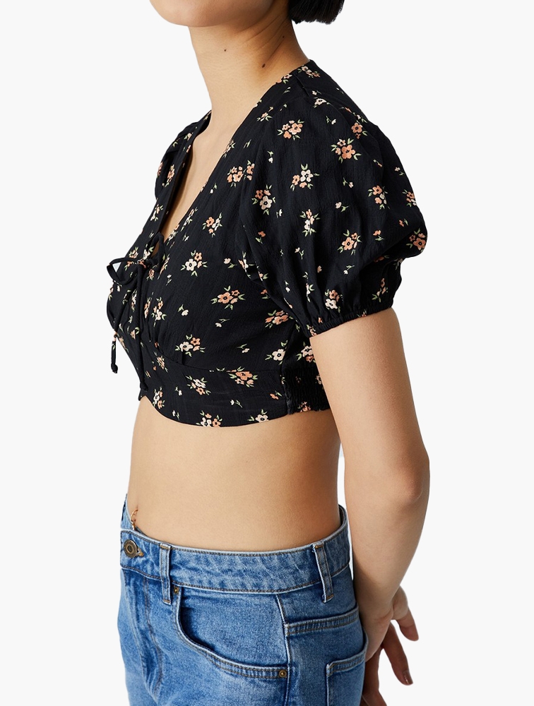 Shop Cotton On Sunshine short sleeve tie up bed jacket petite